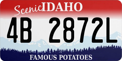 ID license plate 4B2872L