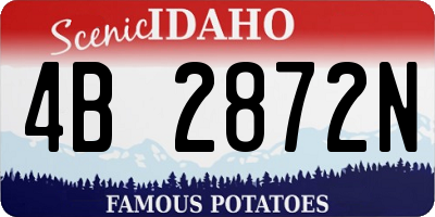 ID license plate 4B2872N