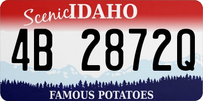 ID license plate 4B2872Q