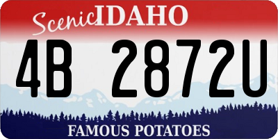 ID license plate 4B2872U