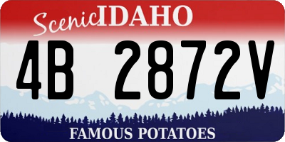 ID license plate 4B2872V