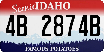 ID license plate 4B2874B