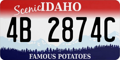 ID license plate 4B2874C