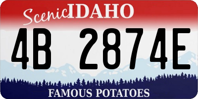 ID license plate 4B2874E