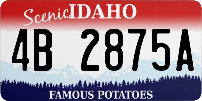 ID license plate 4B2875A