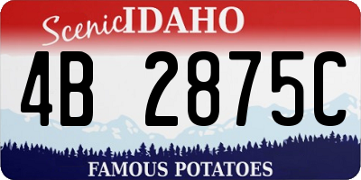 ID license plate 4B2875C
