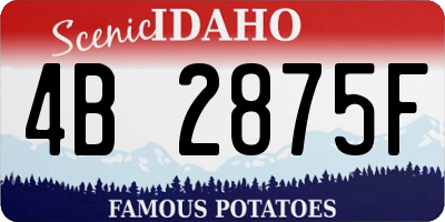 ID license plate 4B2875F
