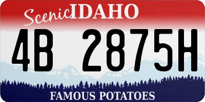 ID license plate 4B2875H