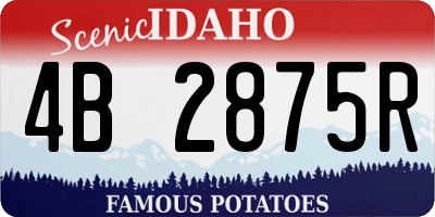 ID license plate 4B2875R