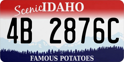 ID license plate 4B2876C