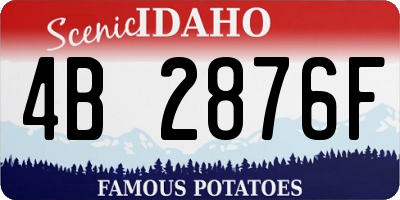 ID license plate 4B2876F