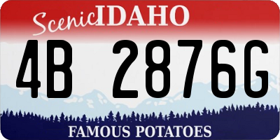 ID license plate 4B2876G