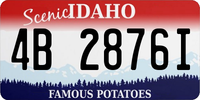 ID license plate 4B2876I
