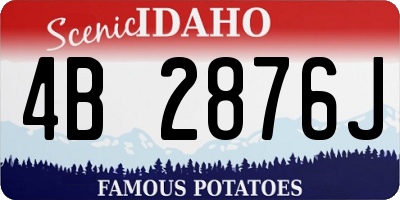 ID license plate 4B2876J