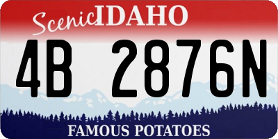 ID license plate 4B2876N