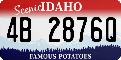 ID license plate 4B2876Q