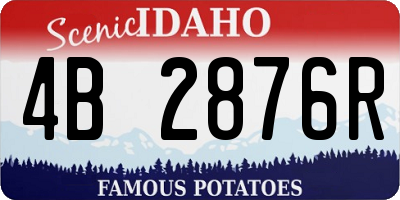 ID license plate 4B2876R