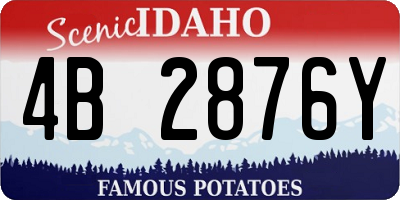ID license plate 4B2876Y