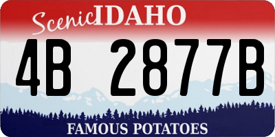 ID license plate 4B2877B
