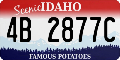 ID license plate 4B2877C