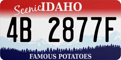 ID license plate 4B2877F