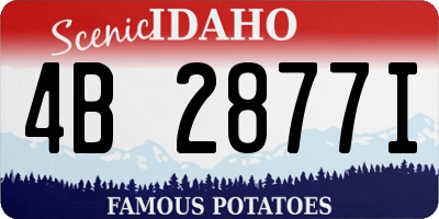 ID license plate 4B2877I