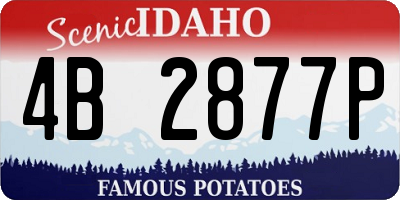 ID license plate 4B2877P