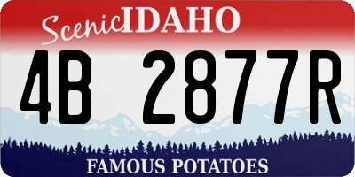 ID license plate 4B2877R