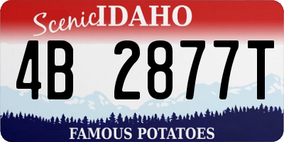 ID license plate 4B2877T