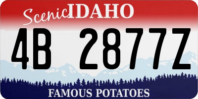 ID license plate 4B2877Z