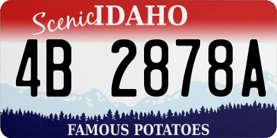 ID license plate 4B2878A