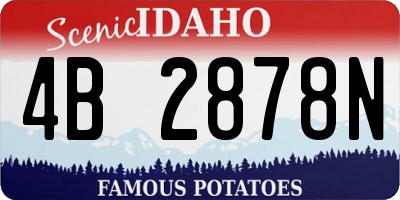 ID license plate 4B2878N