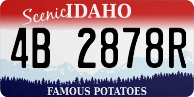 ID license plate 4B2878R