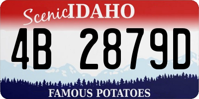 ID license plate 4B2879D