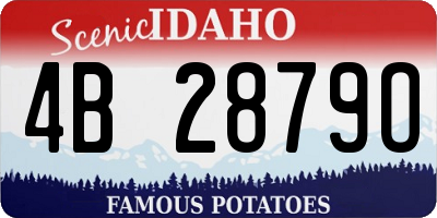 ID license plate 4B2879O