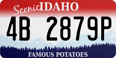 ID license plate 4B2879P