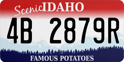ID license plate 4B2879R