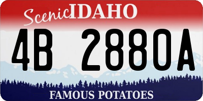 ID license plate 4B2880A