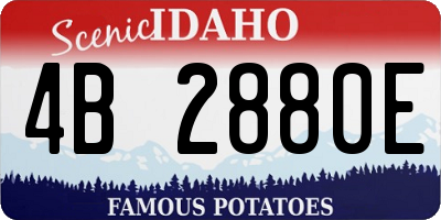 ID license plate 4B2880E