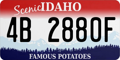 ID license plate 4B2880F