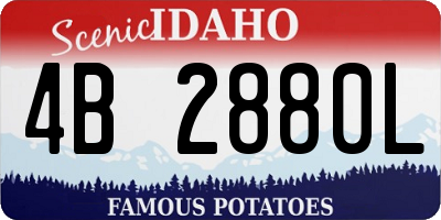 ID license plate 4B2880L