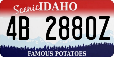 ID license plate 4B2880Z