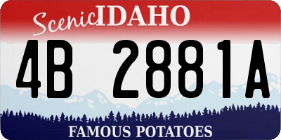 ID license plate 4B2881A
