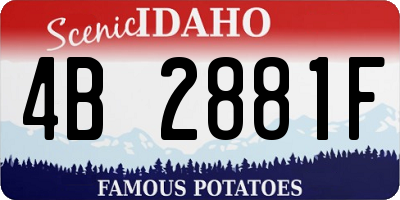 ID license plate 4B2881F
