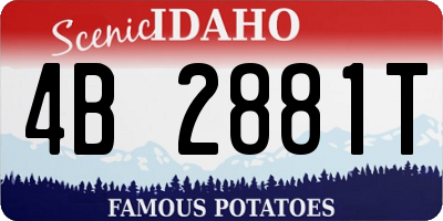 ID license plate 4B2881T