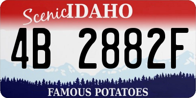 ID license plate 4B2882F