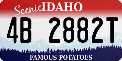 ID license plate 4B2882T
