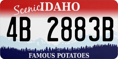 ID license plate 4B2883B