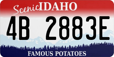 ID license plate 4B2883E