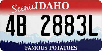 ID license plate 4B2883L